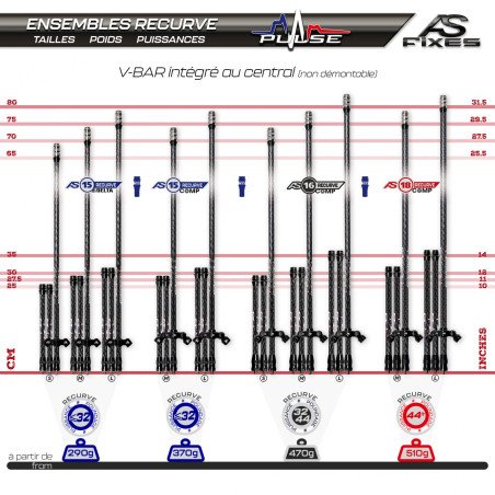 Ensemble Arc Système AS 15 Recurve Delta